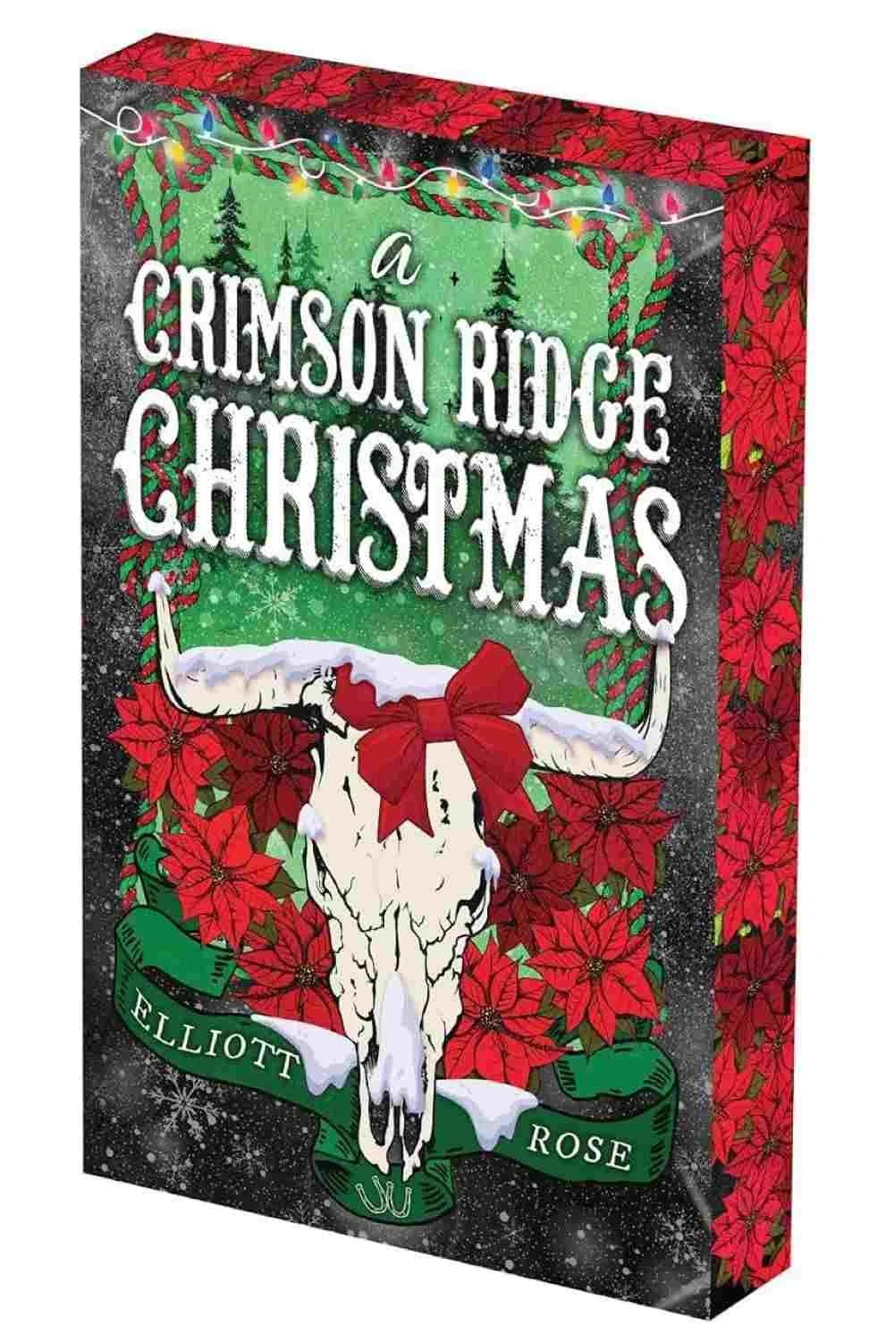 Deluxe paperback edition of the Christmas romance A Crimson Ridge Christmas by Elliot Rose