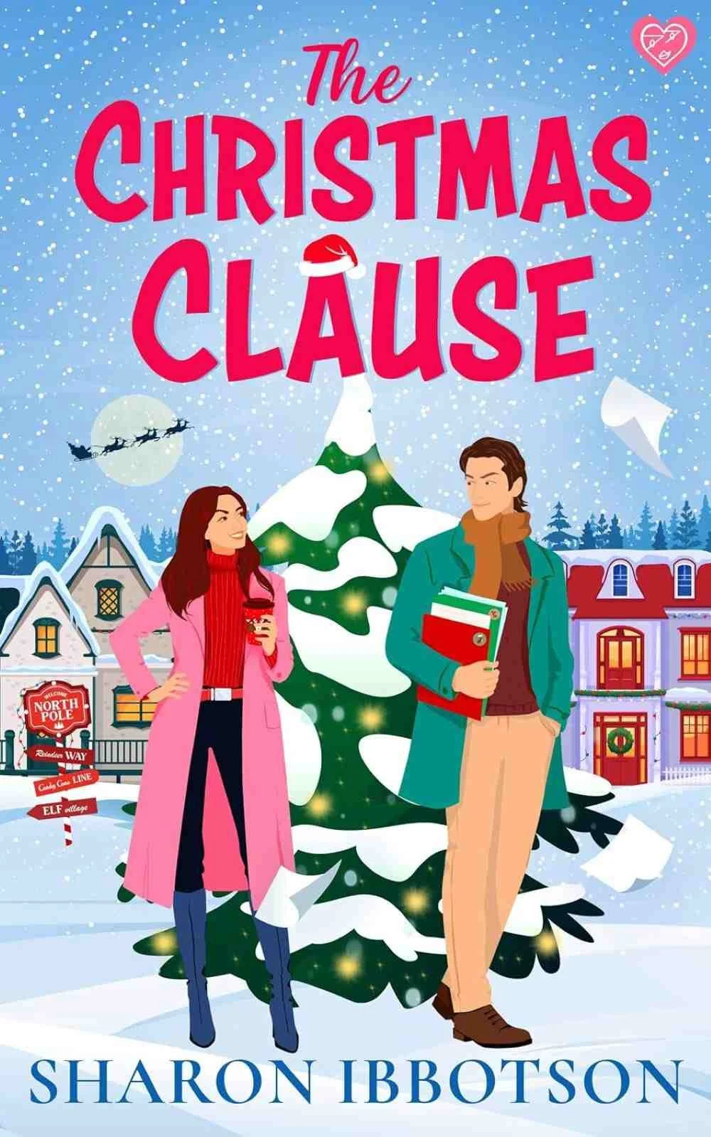 Cover graphic for the 2026 holiday romance The Christmas Clause by Sharon Ibbotson