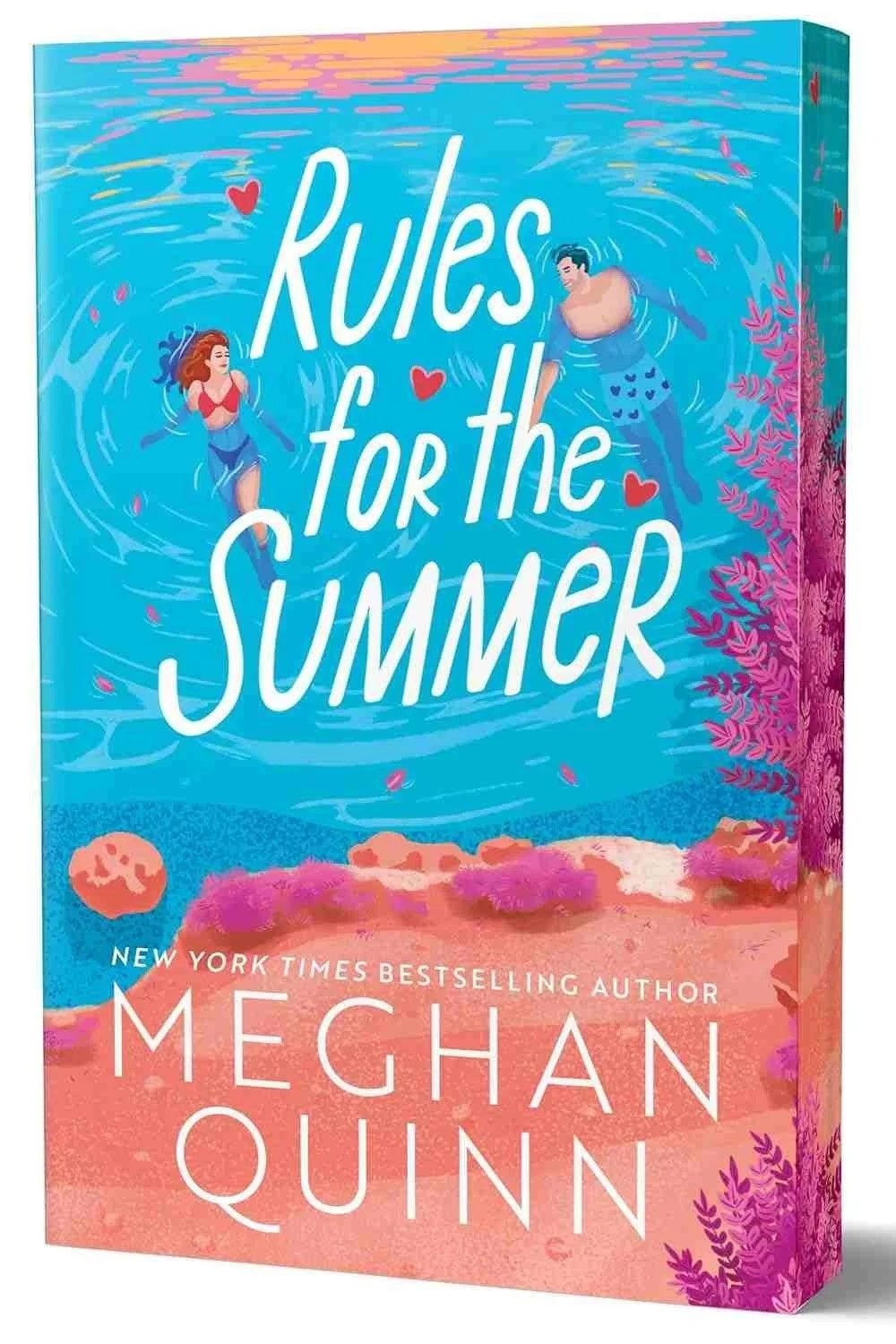 Cover graphic for the romantic comedy Rules for the Summer by Meghan Quinn