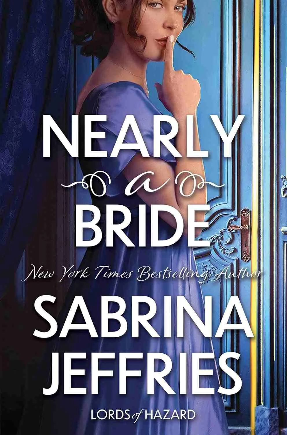 Cover graphic for the book Nearly a Bride by Sabrina Jeffries, a steamy historical romance