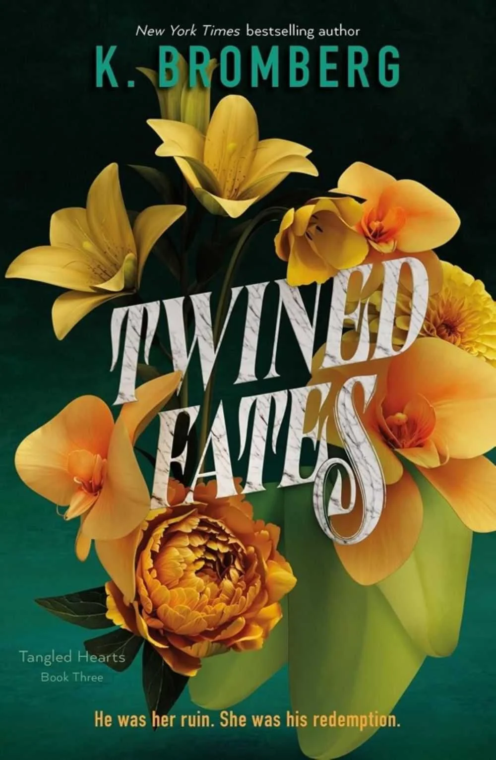 Cover graphic for the October 2026 romance release Twined Fates by K. Bromberg