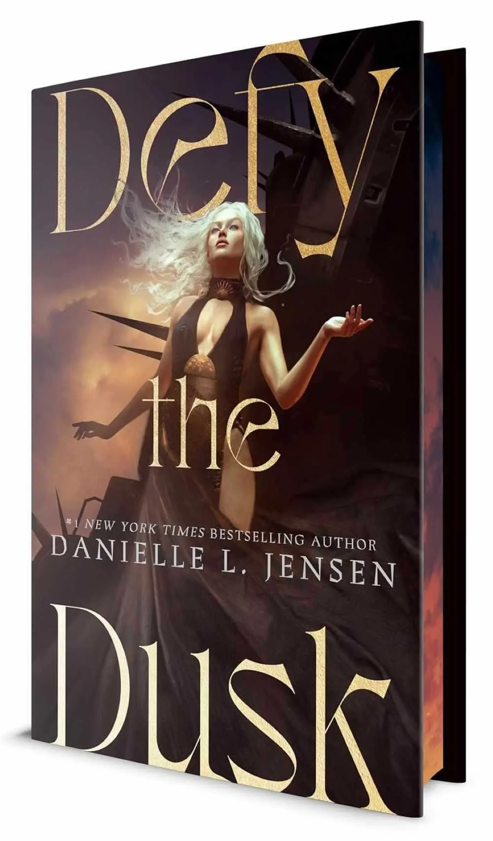 Cover graphic for the November 2026 romantasy Defy the Dusk by Danielle L. Jensen