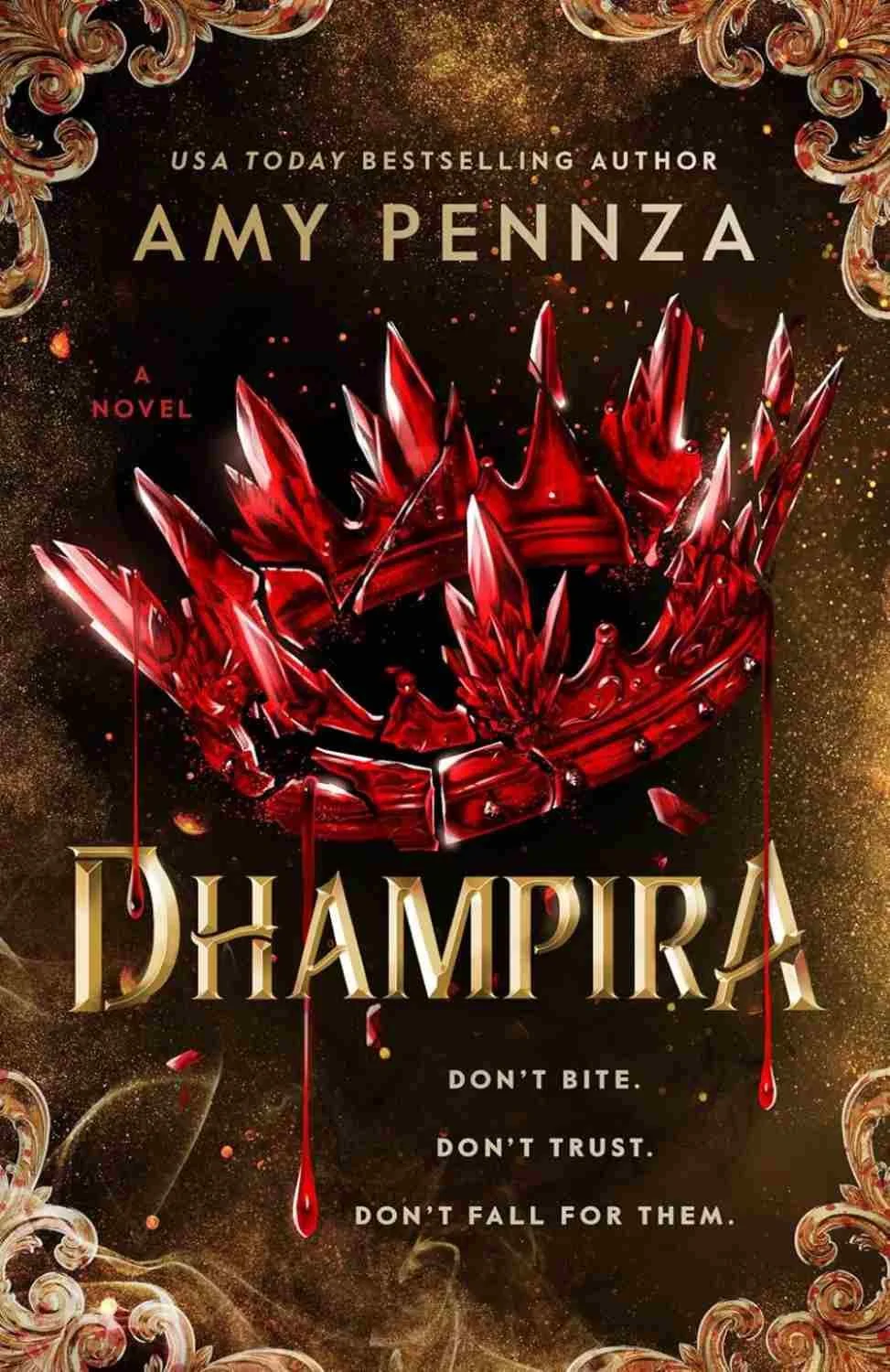 Cover graphic for the romantasy Dhampira by Amy Pennza