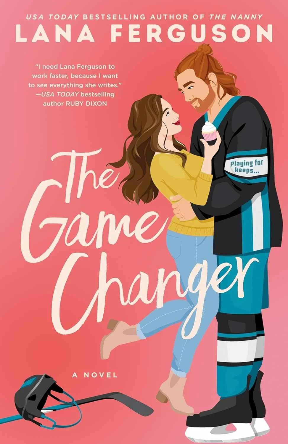 Cover graphic for the hockey sports romance The Game Changer by Lana Ferguson
