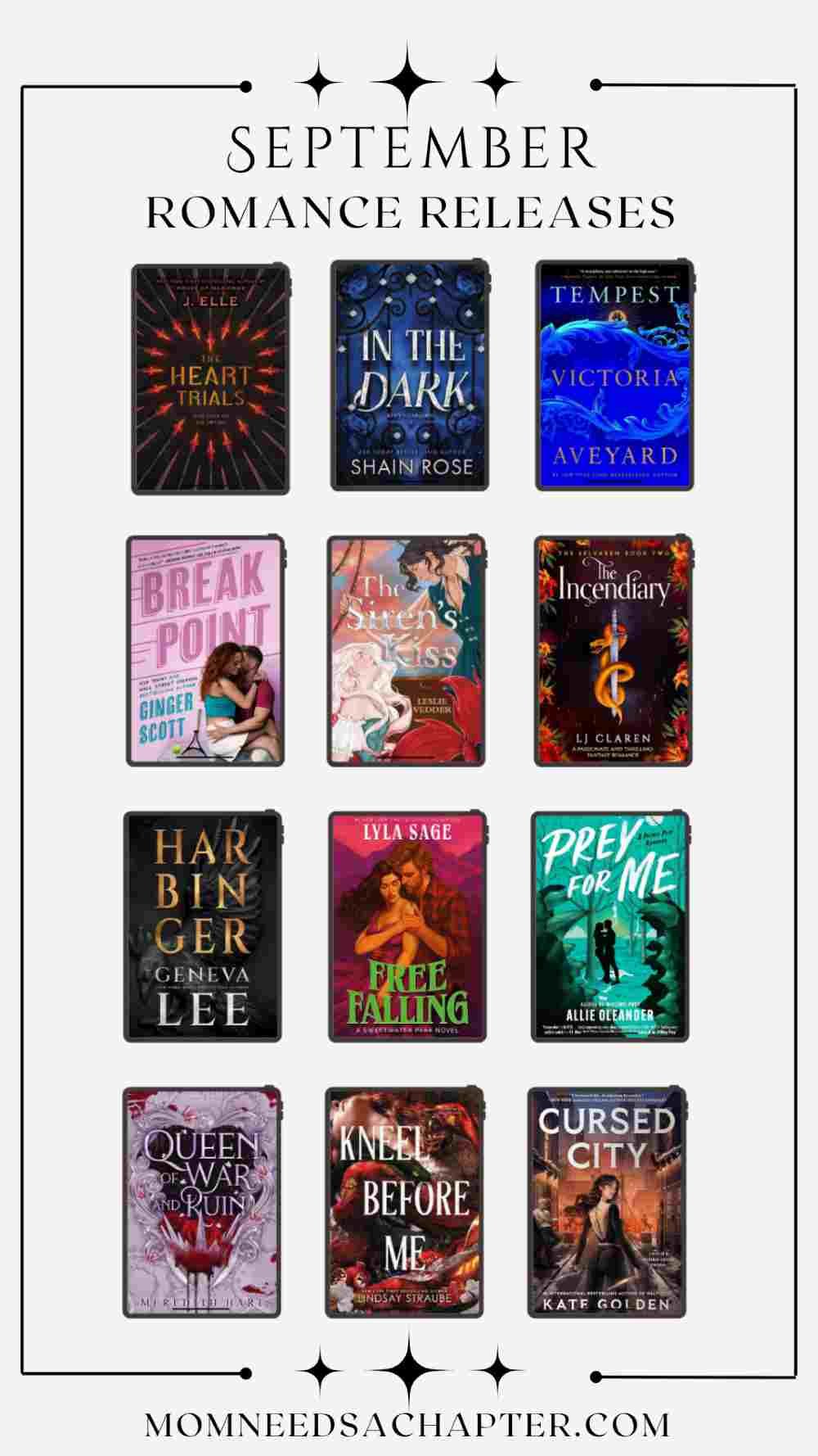 Pinterest graphic for September romance releases