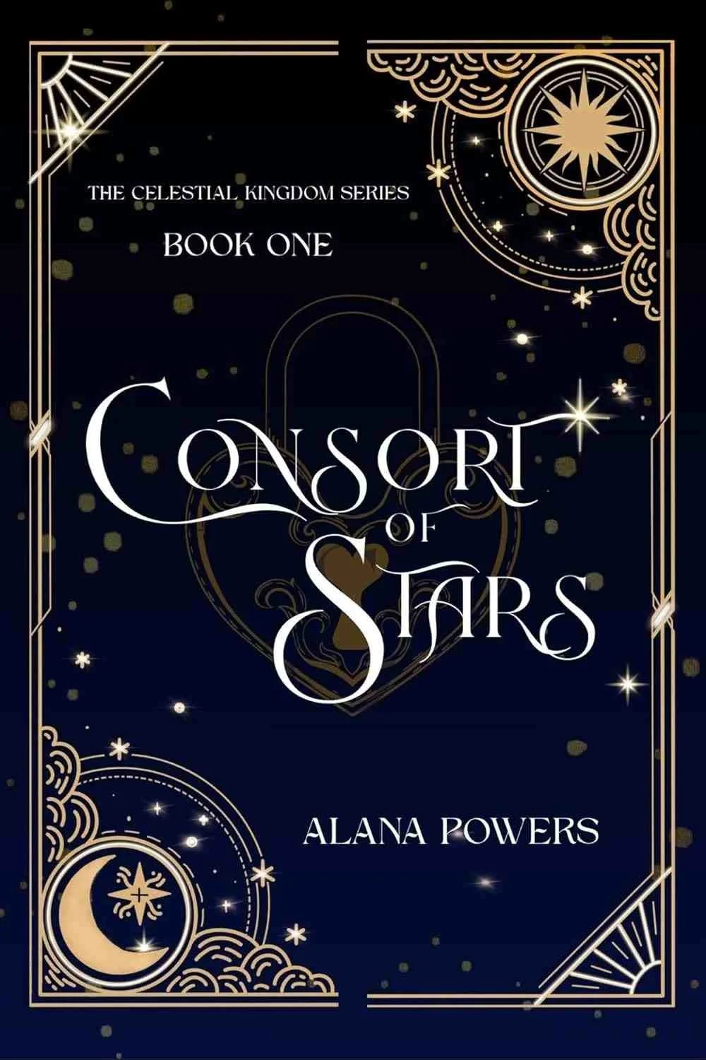 cover graphic for the indie fantasy romance Consort of Stars by Alana Powers
