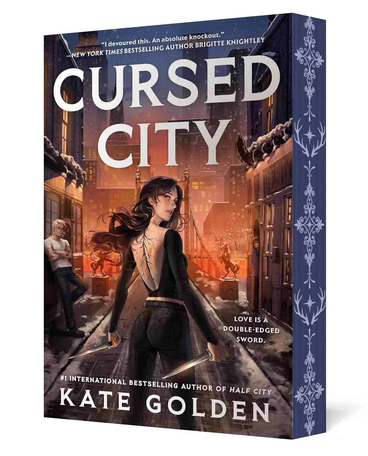 Deluxe paperback edition for the paranormal romance Cursed City by Kate Golden