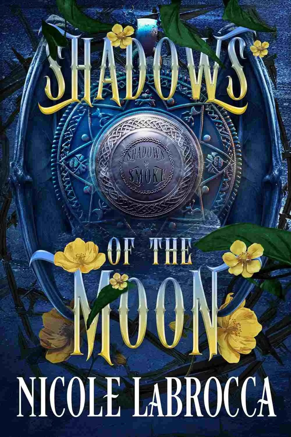 Cover graphic for the indie romantasy Shadows of the Moon.