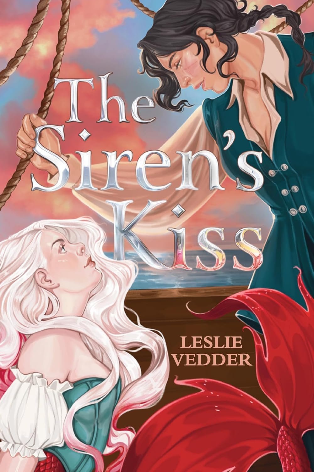 Cover graphic for the fantasy romance The Siren's Kiss by Leslie Vedder