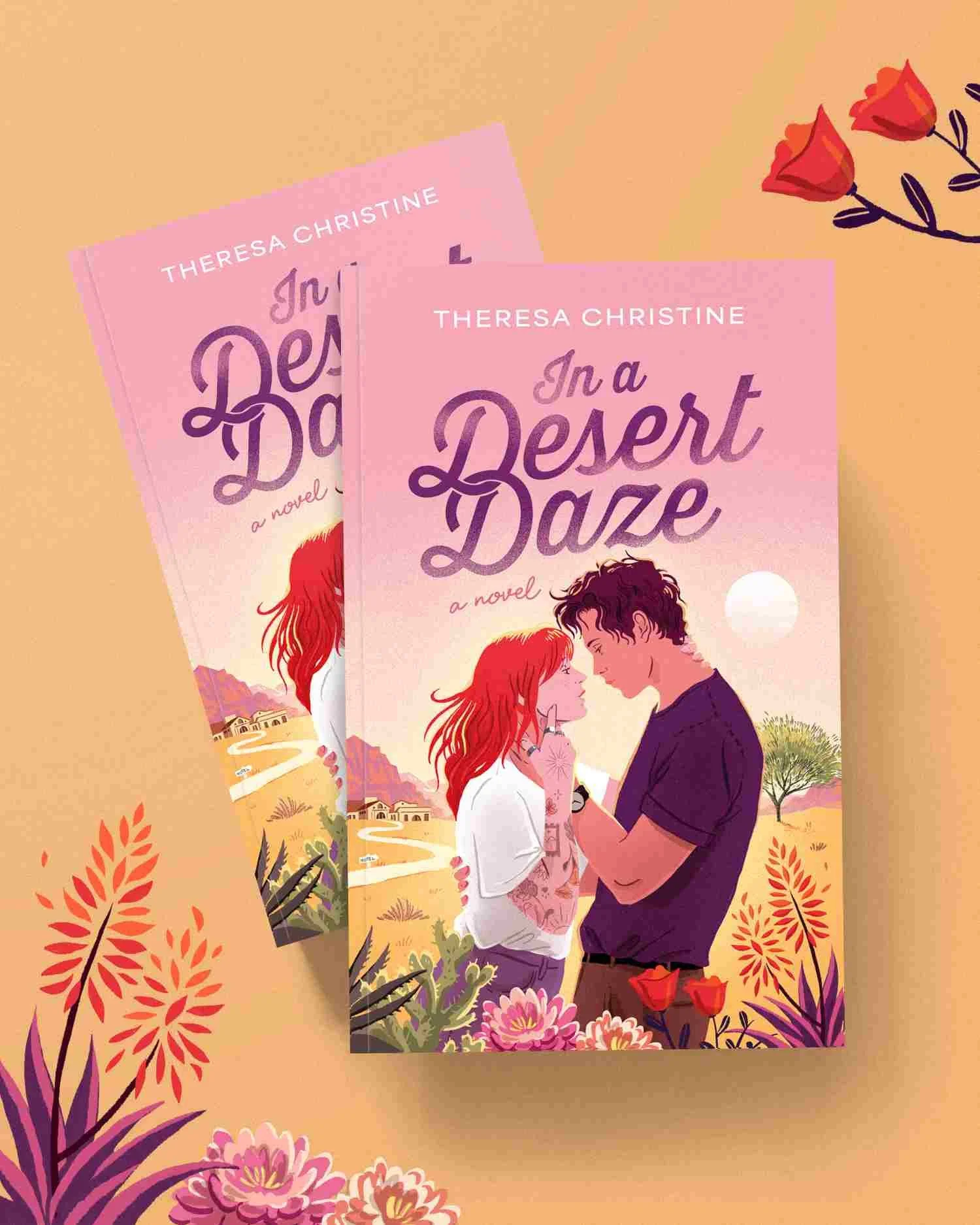 Mockup of the upcoming contemporary romance release In a Desert Daze by Indie Romance Author Theresa Christine