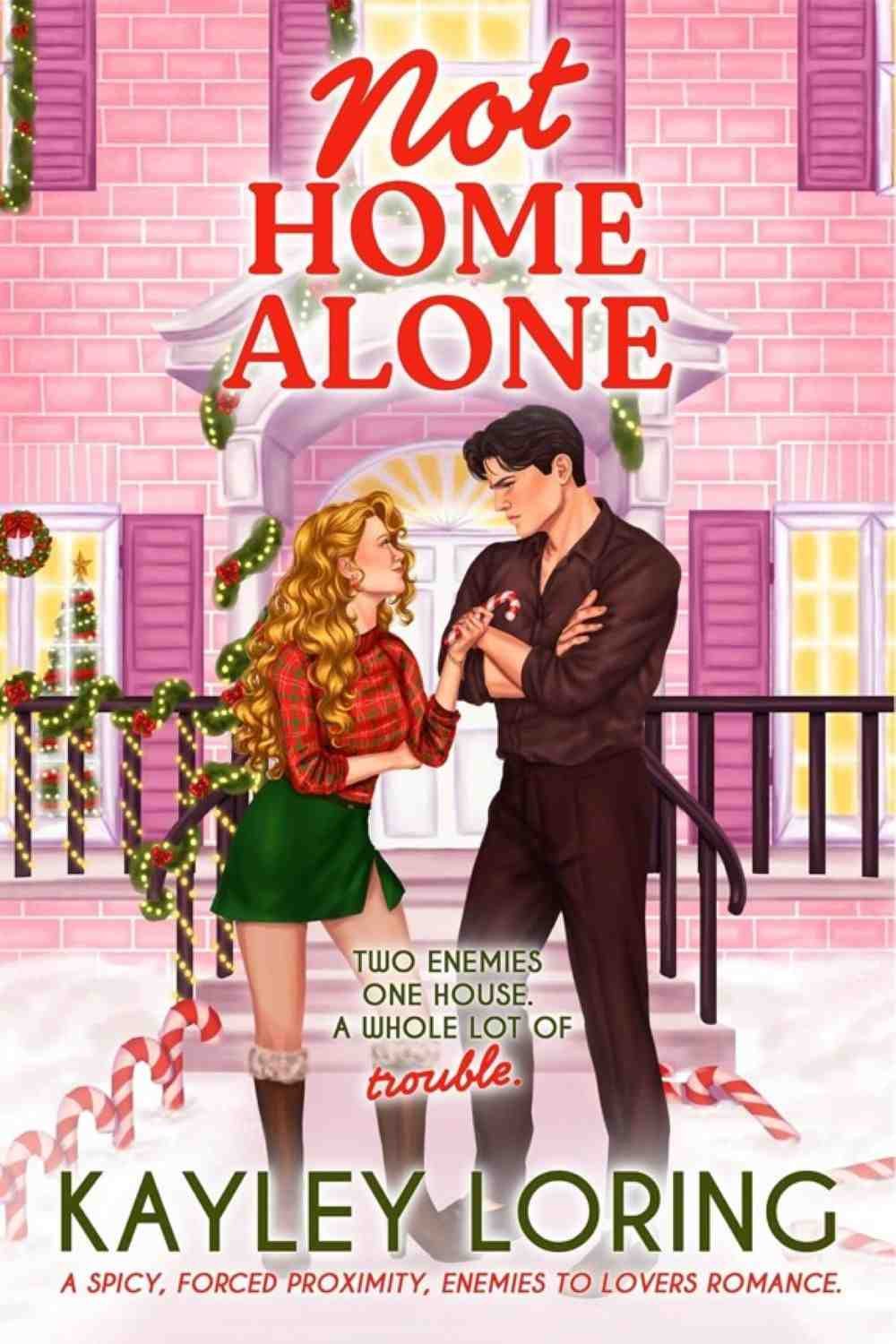 Cover graphic for the holiday rom com Not Home Alone