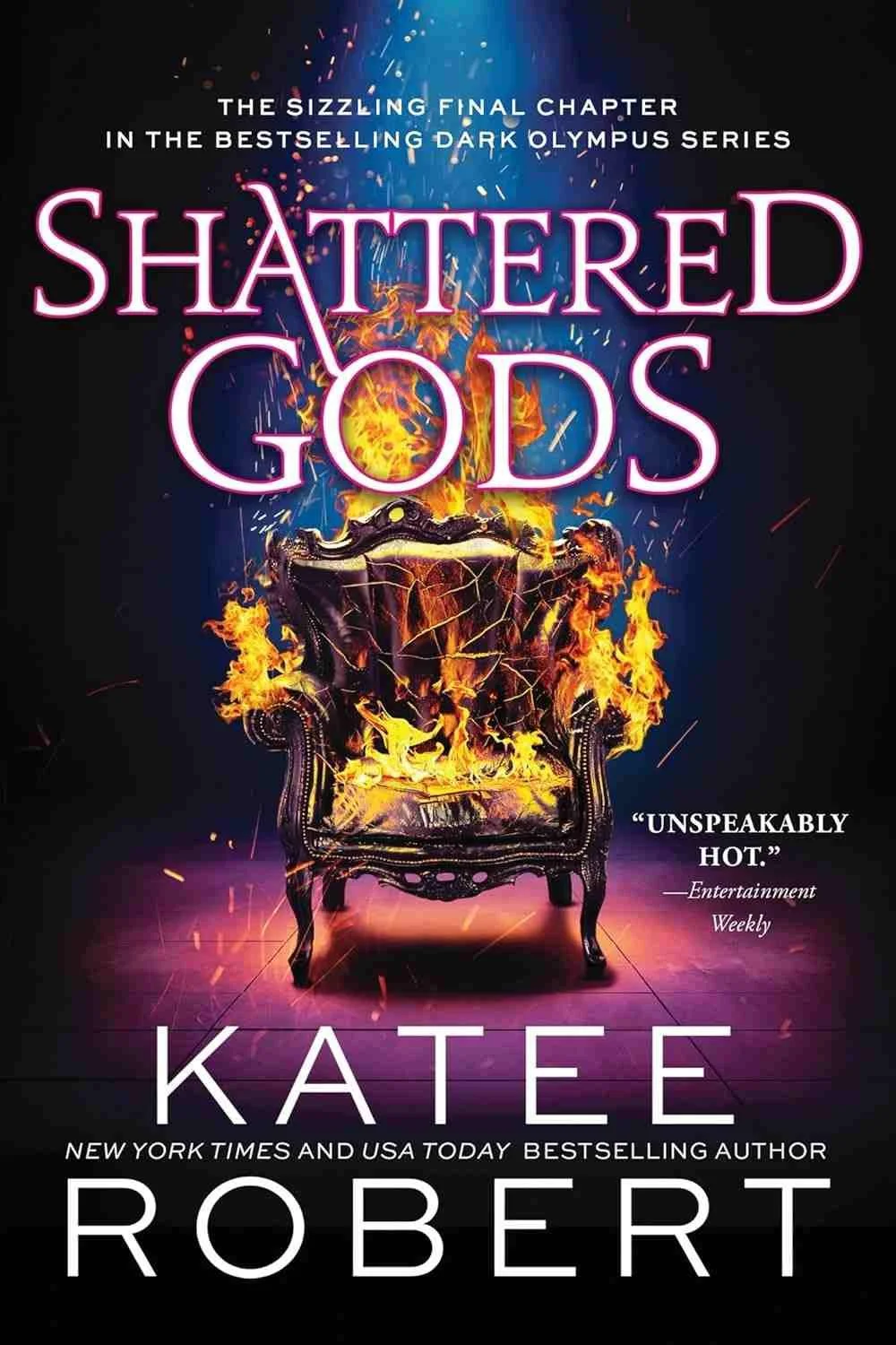 Cover graphic for the new fantasy romance Shattered Gods by Katee Robert