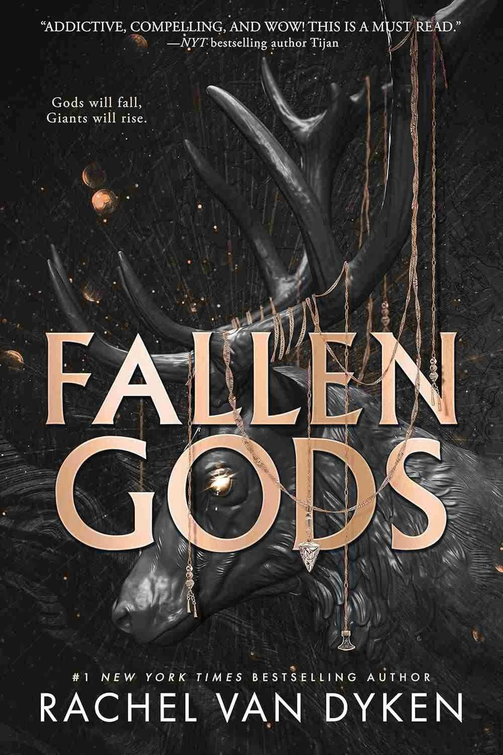 Cover graphic for the dark urban fantasy Fallen Gods by Rachel Van Dyken