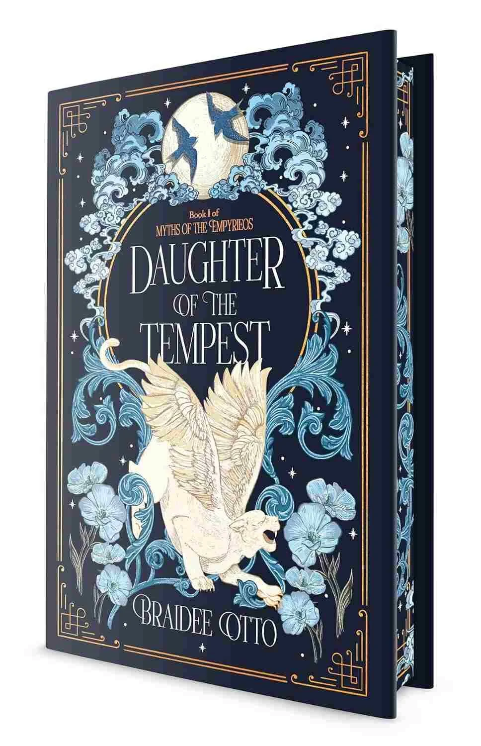 Deluxe hardcover edition of the October 2026 fantasy romance release Daughter of the Tempest by Braidee Otto