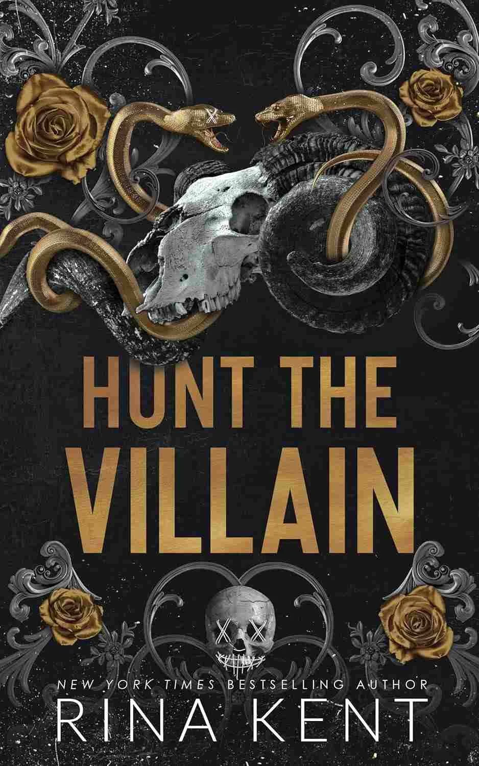 Cover graphic for the dark MM romance Hunt the Villain by Rina Kent