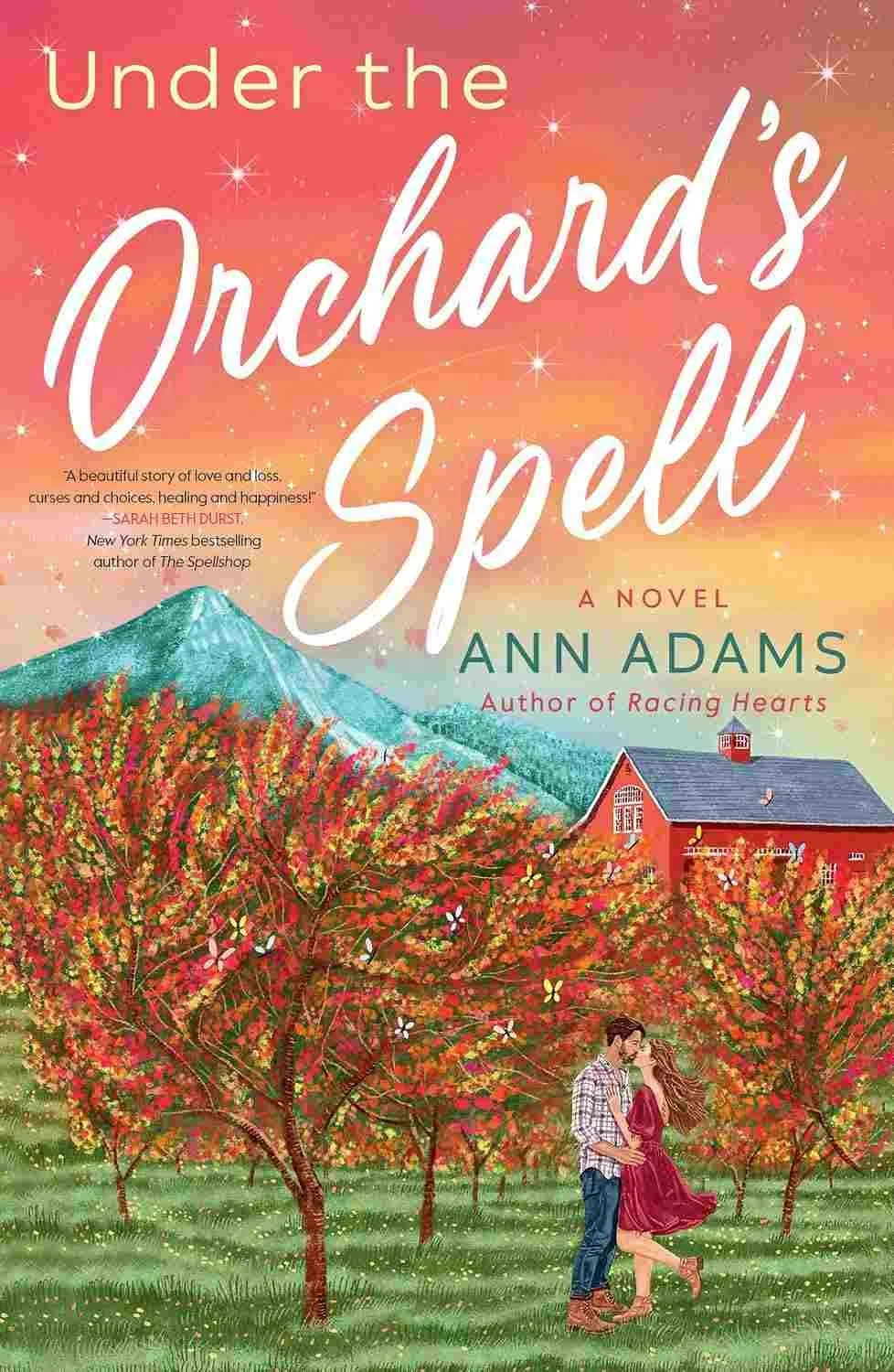 Cover graphic for the sweet, cozy, fall romance Under the Orchard's Spell by Ann Adams