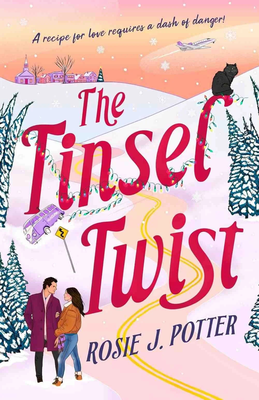 Cover graphic for the November 2026 romance release The Tinsel Twist by Rosie J. Potter