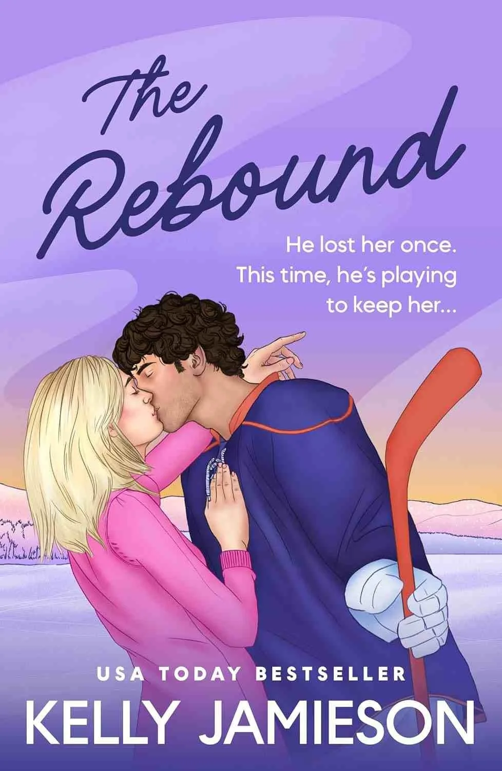 Cover graphic for the hockey romance The Rebound by Kelly Jamieson