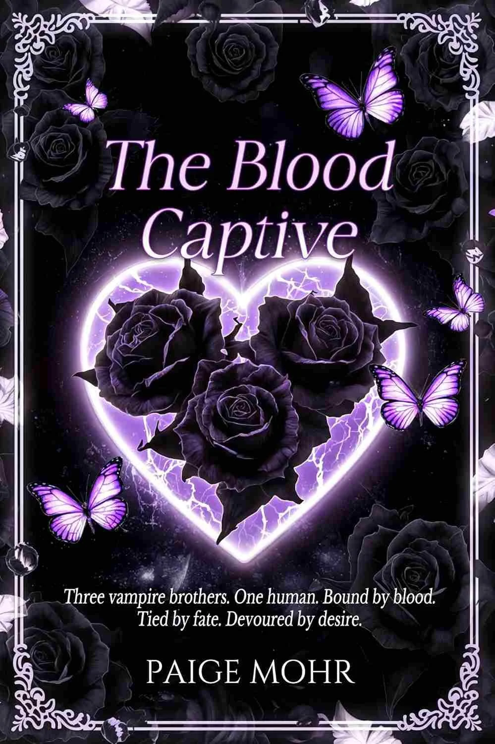 Cover graphic for the indie romantasy The Blood Captive by Paige Mohr