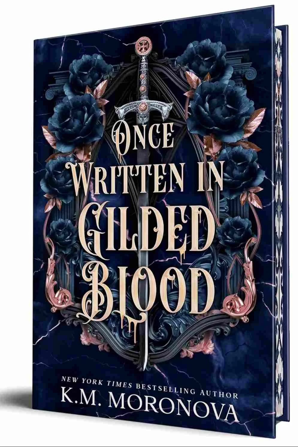 Special deluxe edition of the dark romance Once Written in Gilded Blood by K. M. Moronova