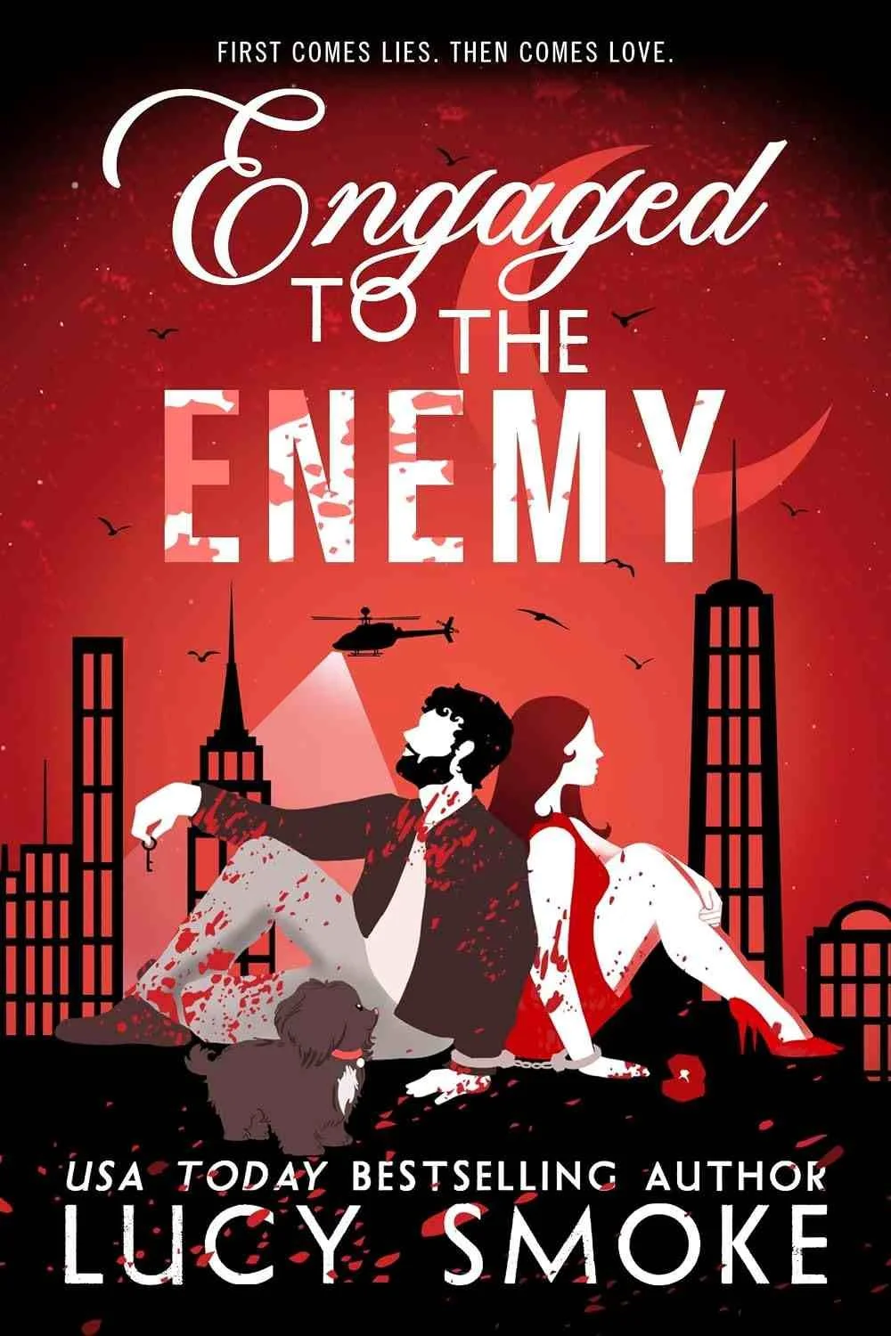 Cover graphic for the November 2026 romance release Engaged to the Enemy by Lucy Smoke