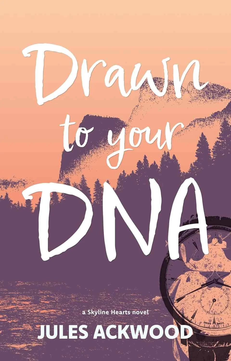 Cover graphic for the indie contemporary romance Drawn to Your DNA by Jules Ackwood