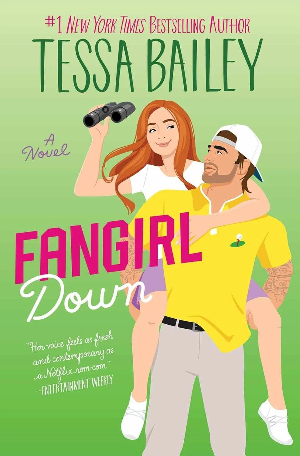 Cover graphic of the sports romance Fangirl Down by Tessa Bailey