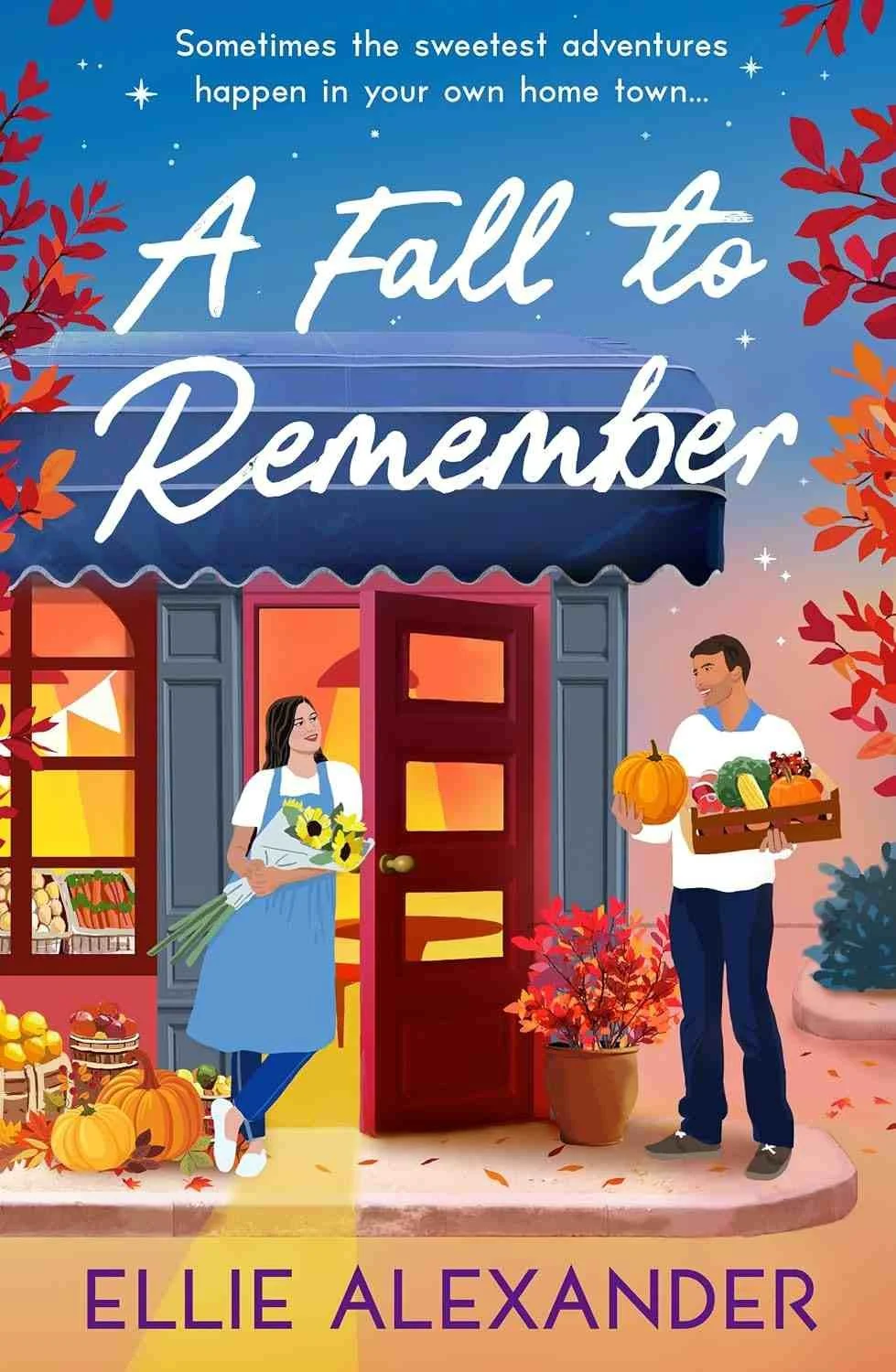 Cover graphic for A Fall to Remember by Ellie Alexander, a cozy fall romance