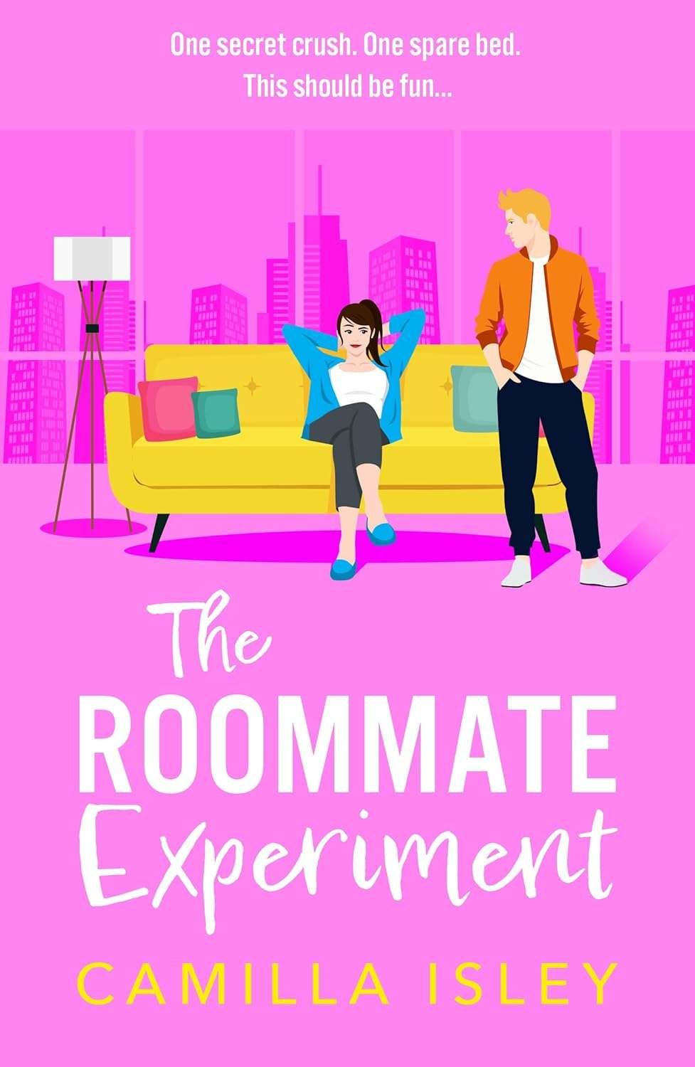 The Roomate Experiment by CAmilla Isley  book cover - forced proximity romance