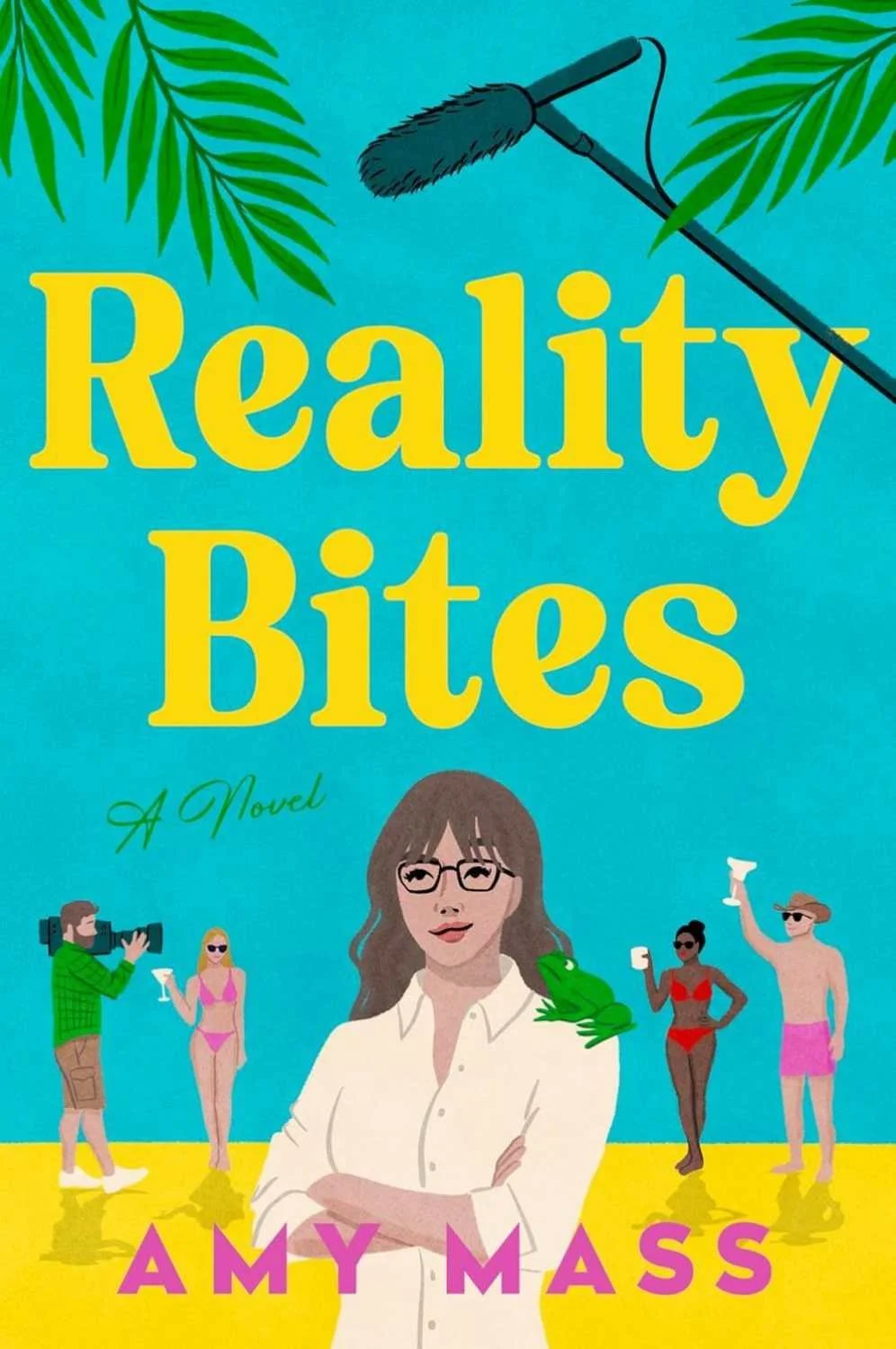 Cover graphic for the new romance release Reality Bites by Amy Mass