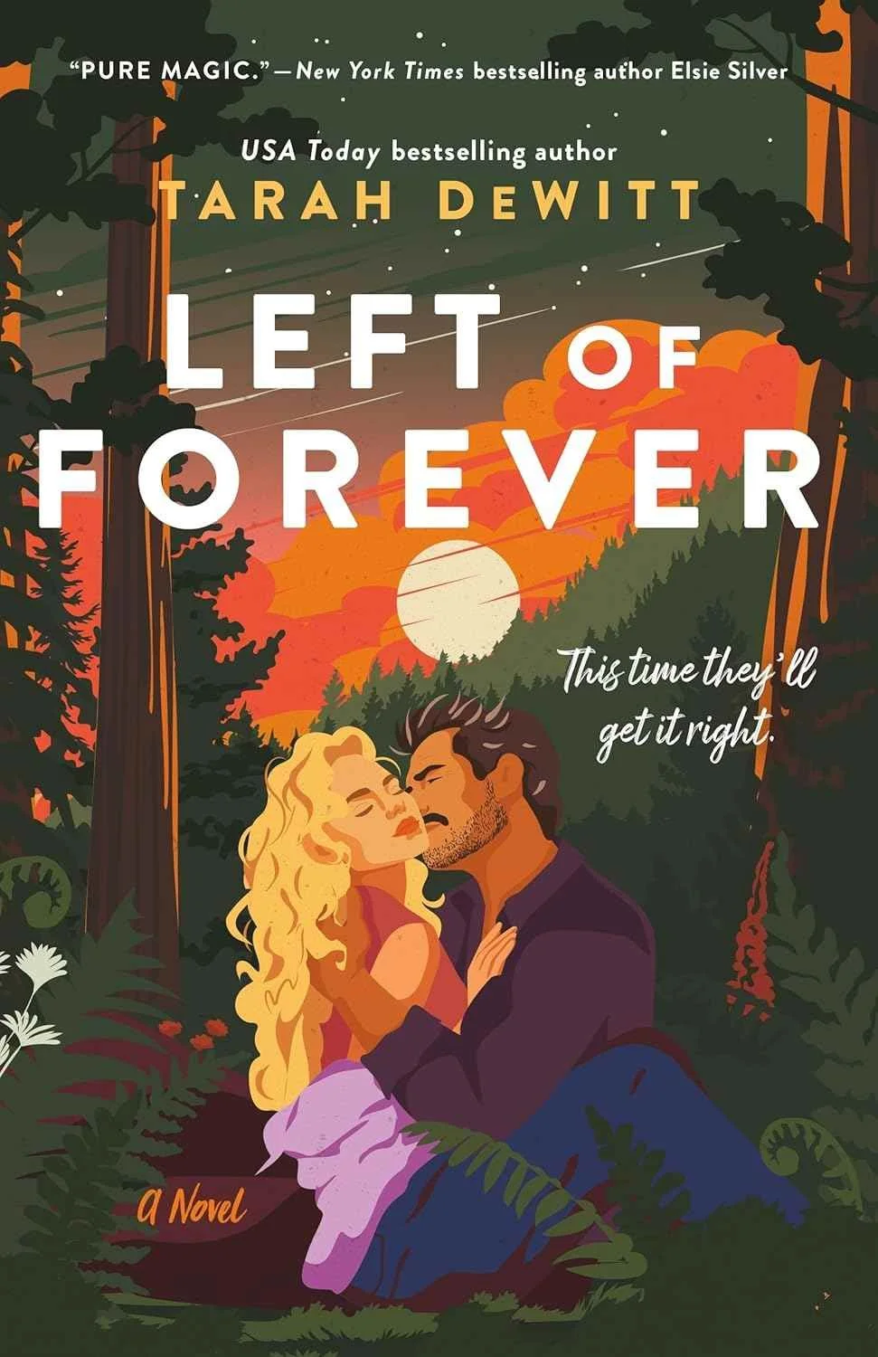 Cover graphic for the forced proximity second chance romance Left of Forever by Tarah DeWitt