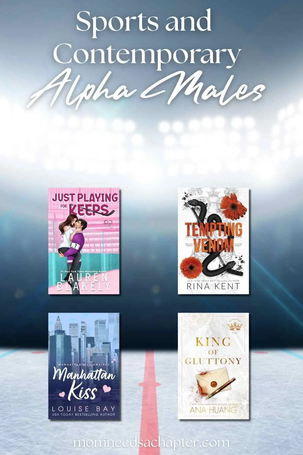 Pin graphic for Sports and Contemporary Alpha Males romances