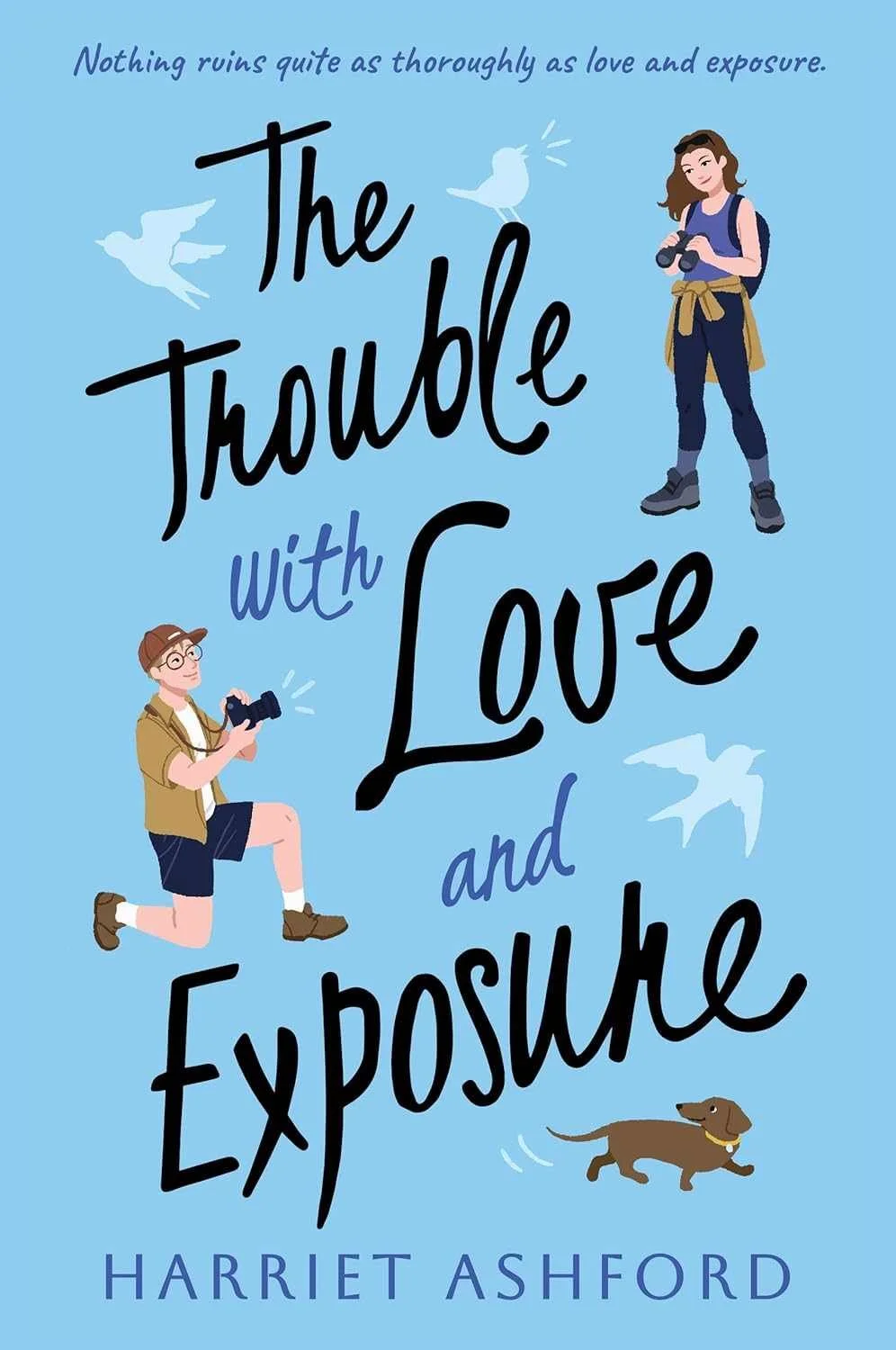 Cover graphic for the romance The Trouble With Love and Exposure by Harriet Ashford