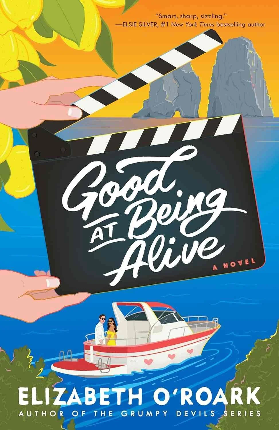 Cover graphic for the summer romance Good at Being Alive by Elizabeth O'Roark