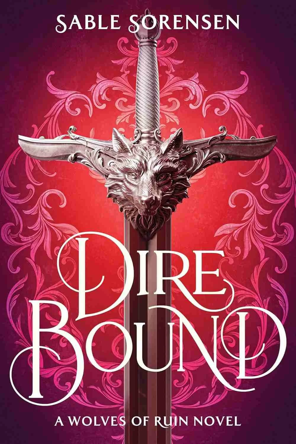 Cover graphic for the romantasy Dire Bound by Sable Sorensen