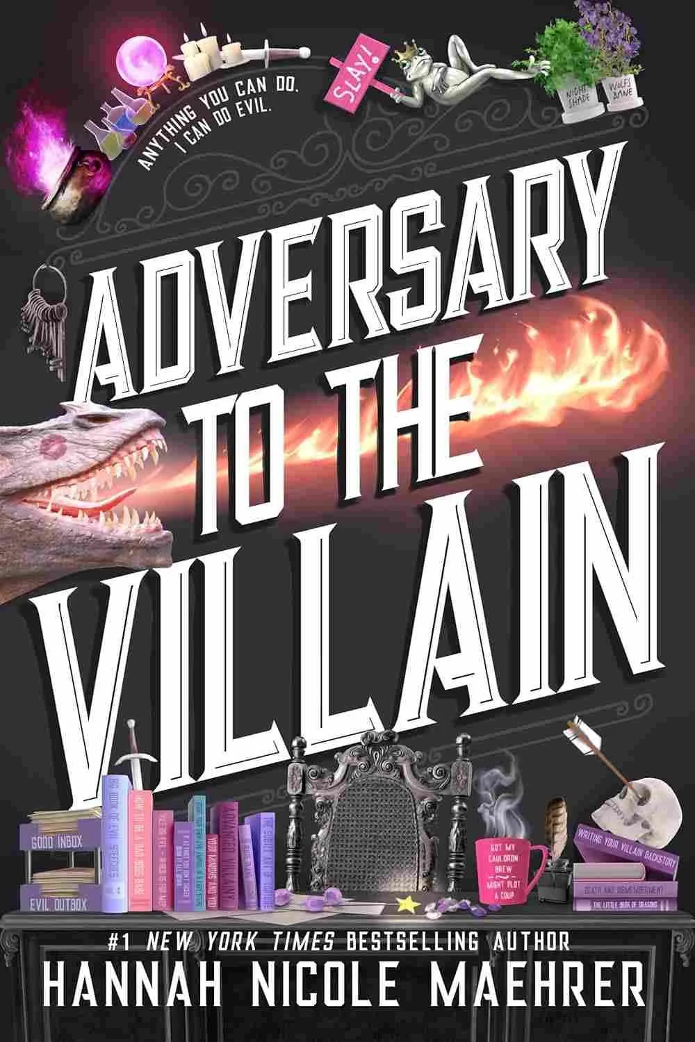 Cover graphic for the book Adversary to the Villain by Hannah Nicole Maehrer