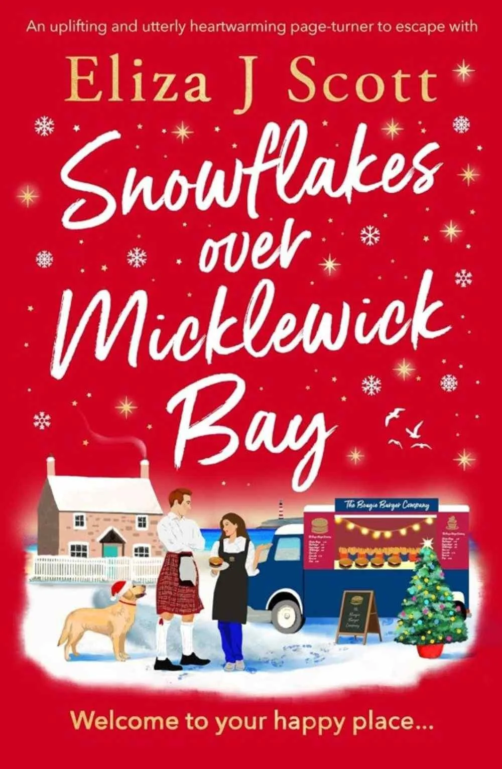 Cover graphic for the 2026 holiday romance Snowflakes Over Micklewick Bay