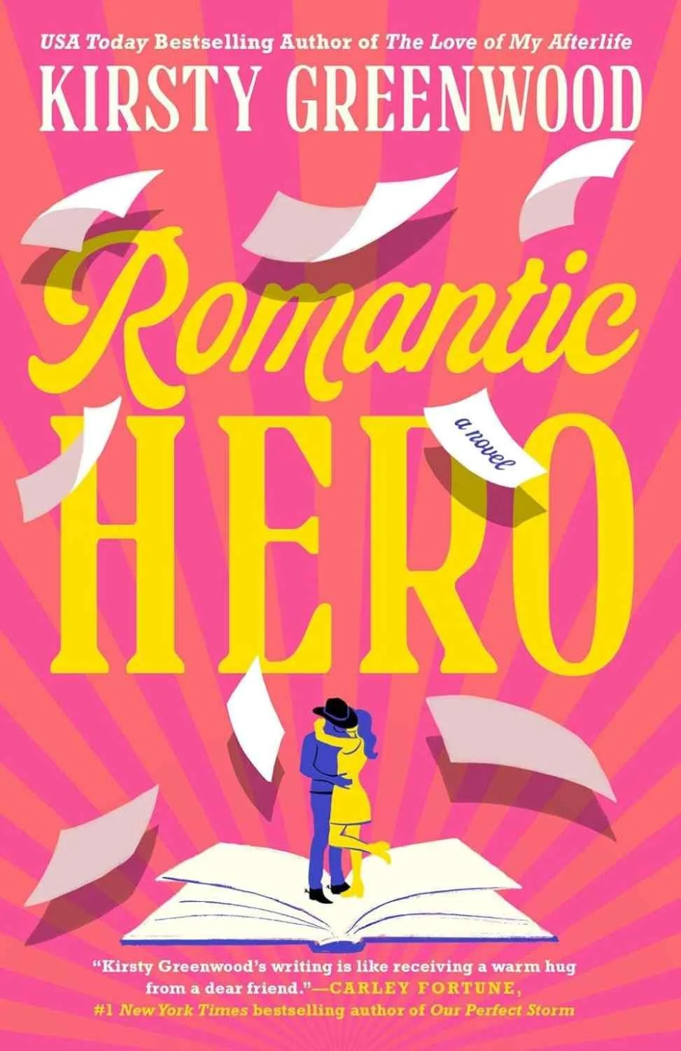 Cover graphic for the contemporary romance Romantic Hero by Kirsty Greenwood