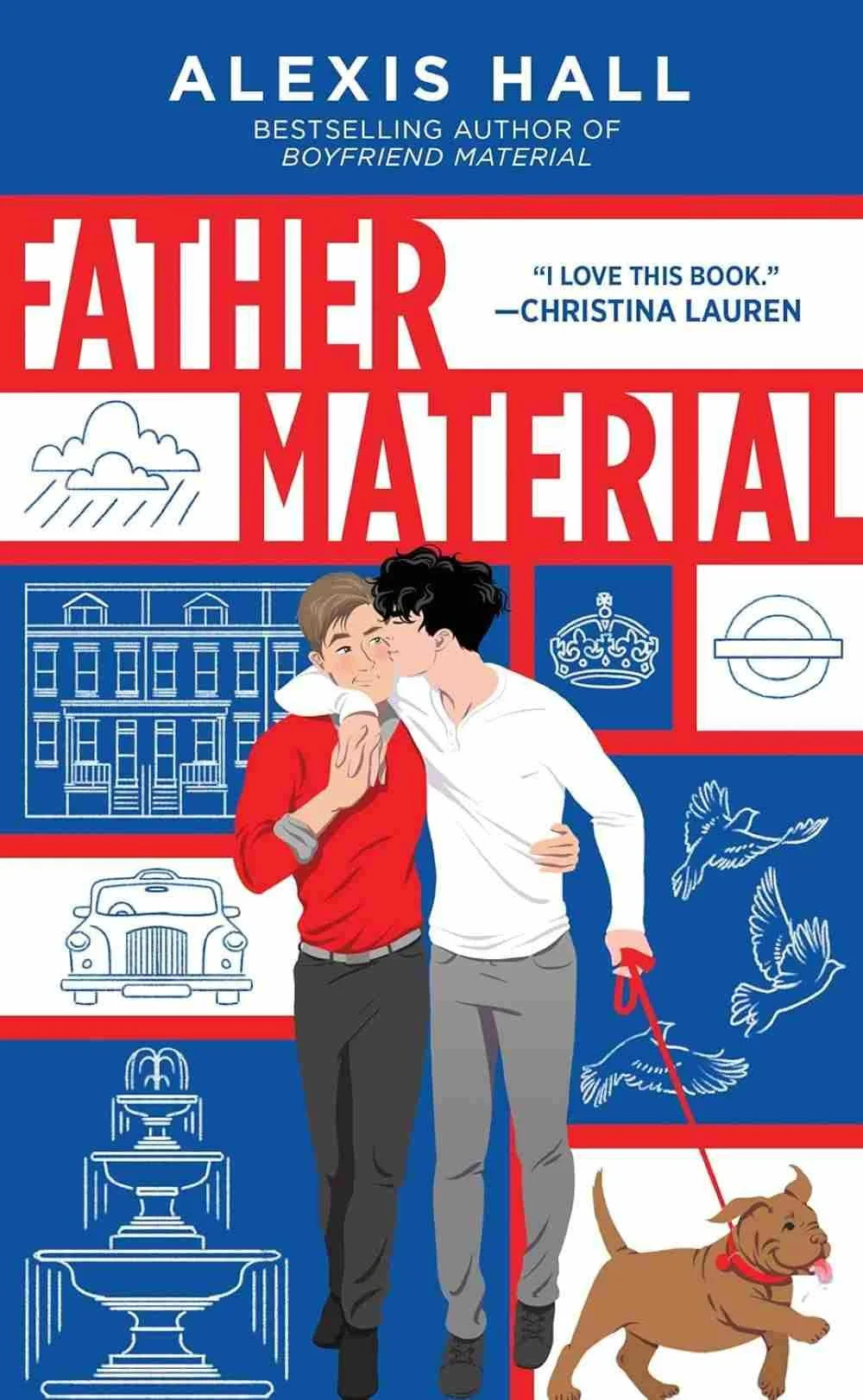 Cover graphic for the new MM contemporary romance Father Material by Alexis Hall