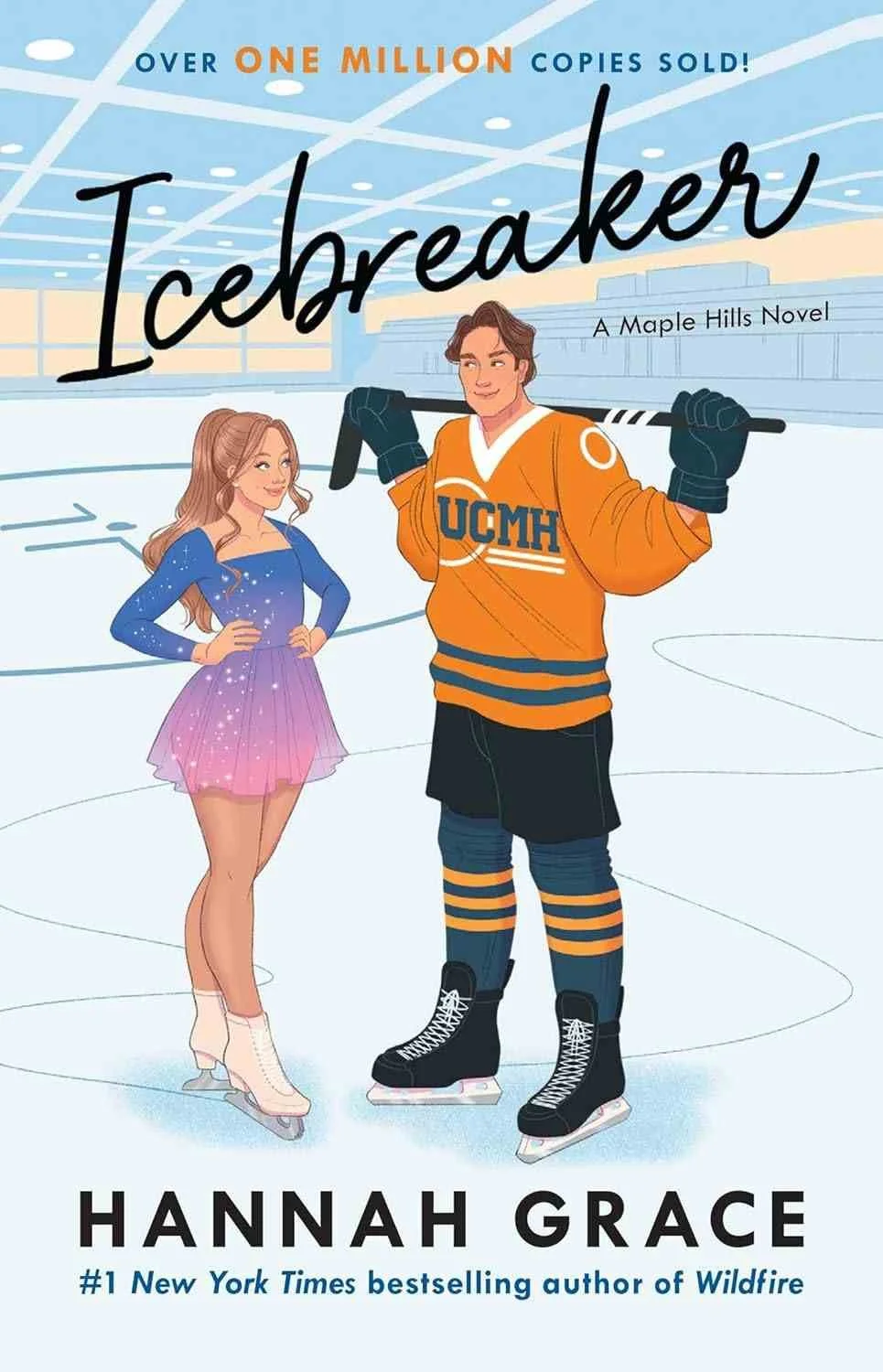 Cover graphic of the hockey sports romance Icebreaker by Hannah Grace