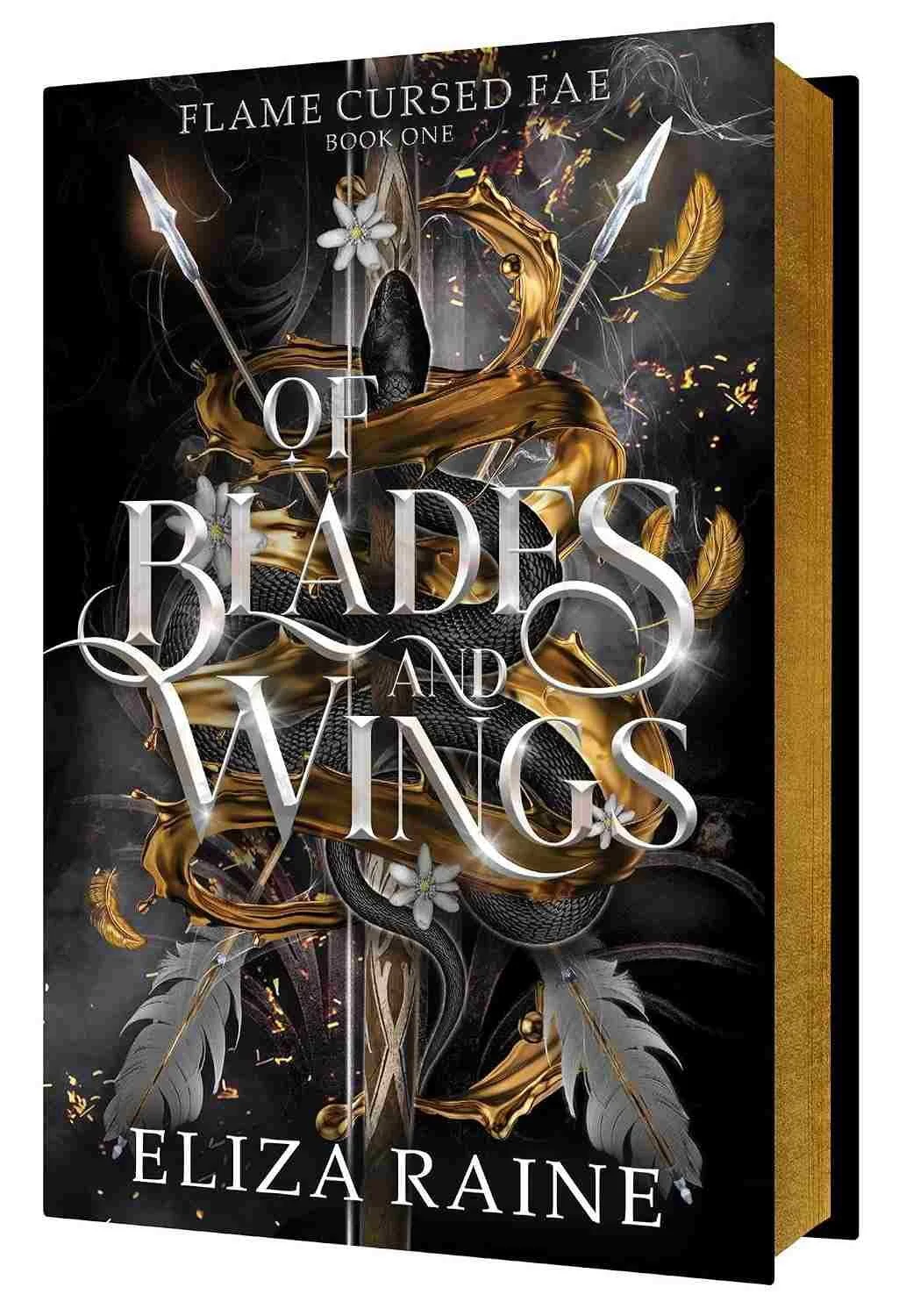 Cover graphic for the November 2026 romance release Of Blades of Wings by Eliza Raine