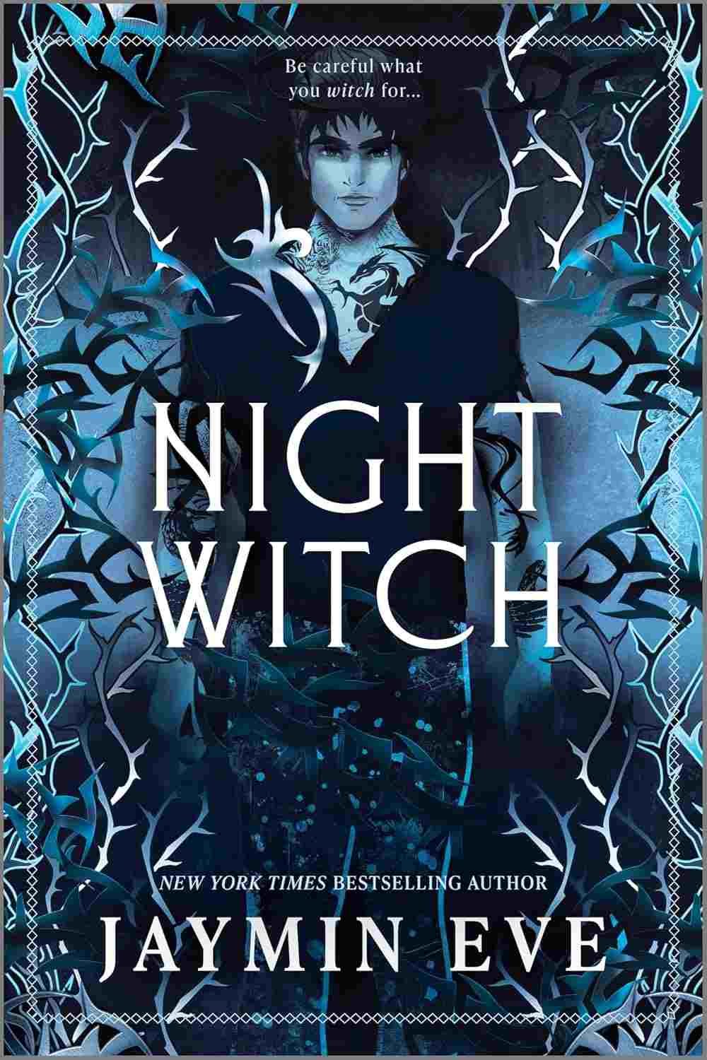 Cover graphic for the dark academia romance Night Witch by Jaymin Eve
