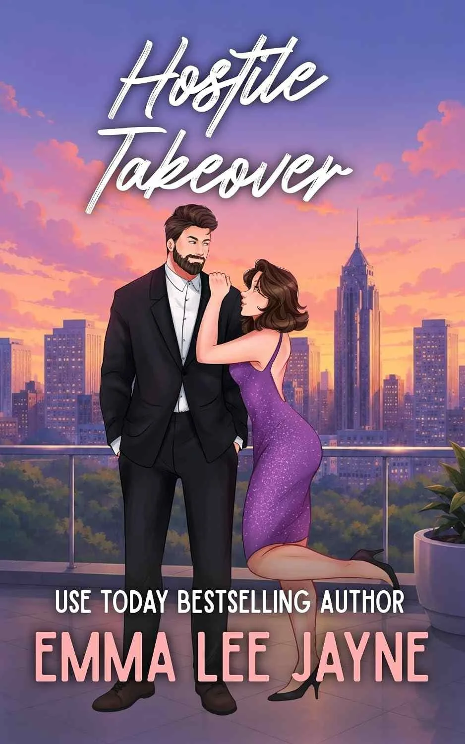 Indie Contemporary romance Hostile Takeover by Emma Lee Jayne book cover