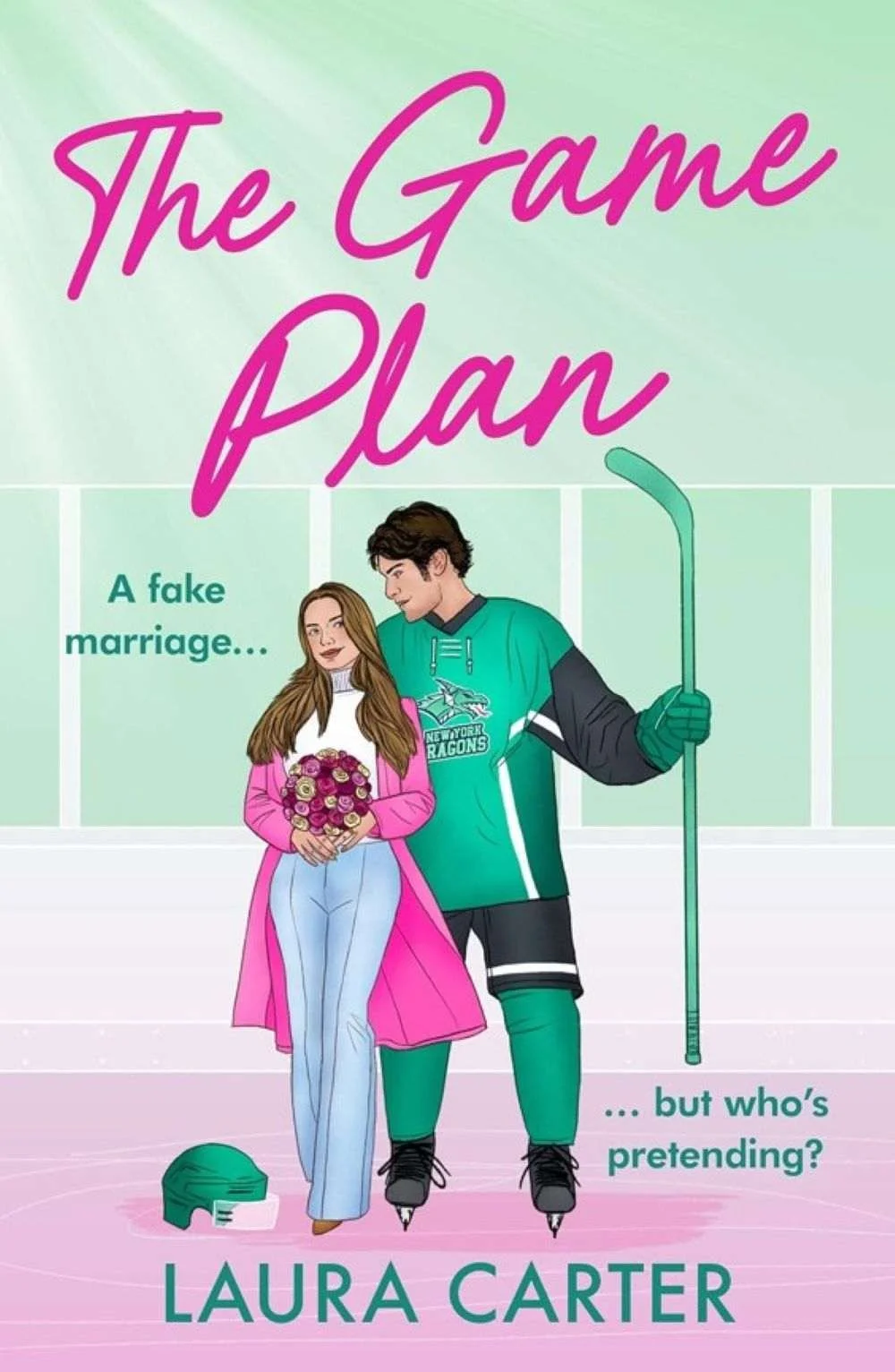 Book cover graphic for the October 2026 romance release The Game Plan by Laura Carter