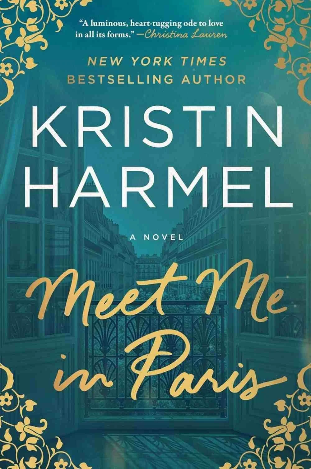 Cover graphic for the July 2026 romance release Meet Me in Paris by Kristin Harmel