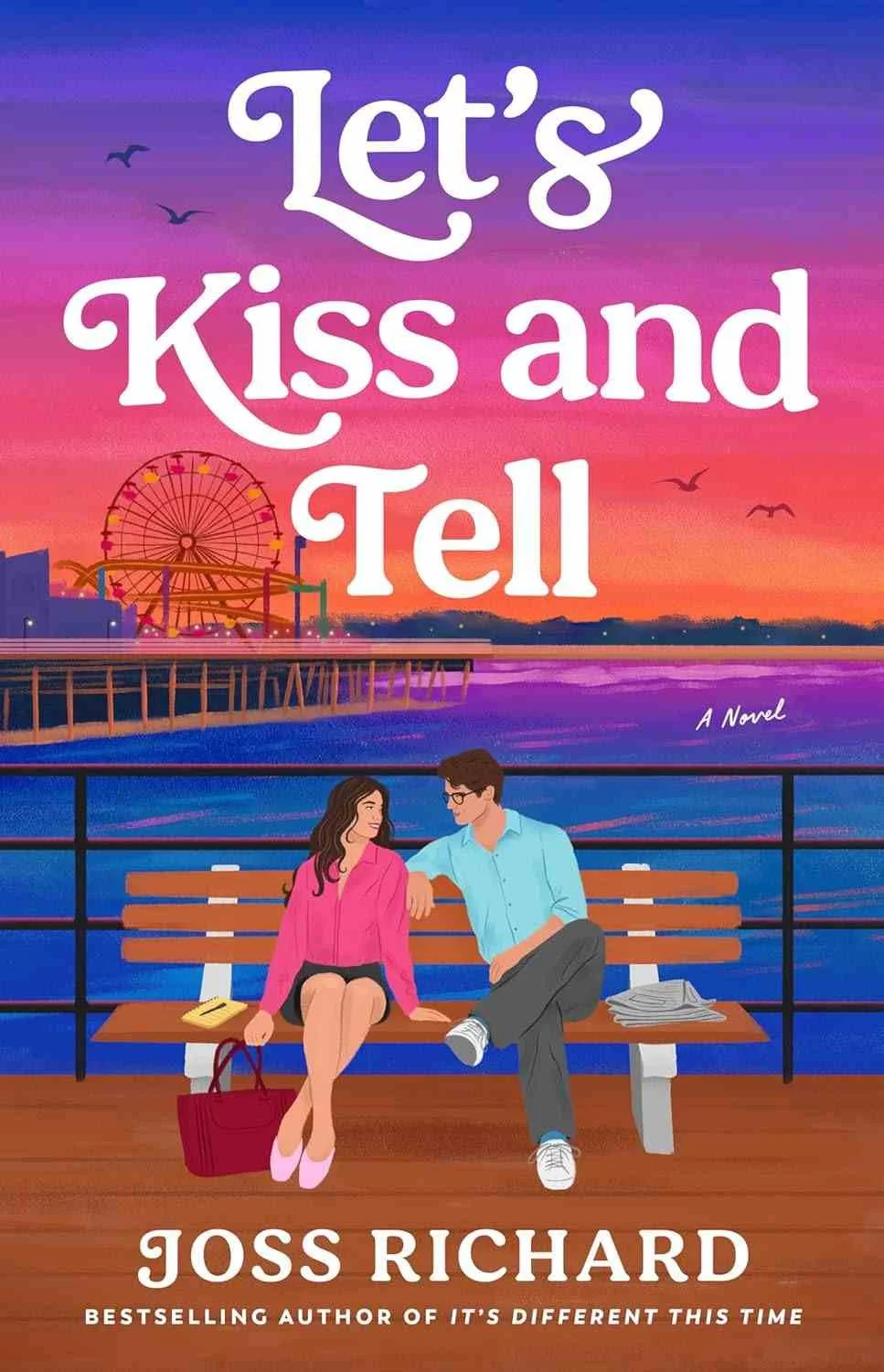 Cover graphic for the new contemporary romance release Let's Kiss and Tell by Joss Richard