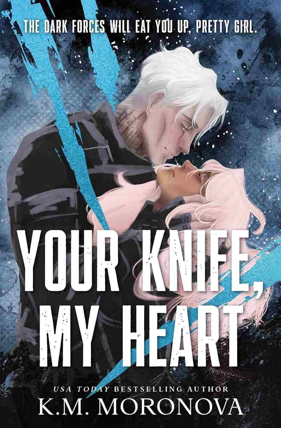 Cover graphic for the dark romance, Your Knife, My Heart by K.M. Moronova