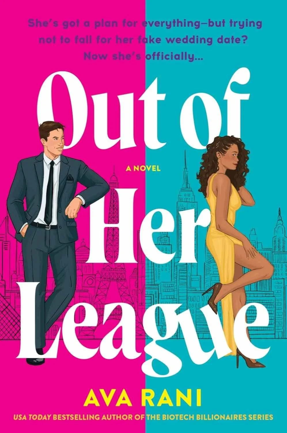 Cover graphic for the romance Out of Her League by Ava Rani