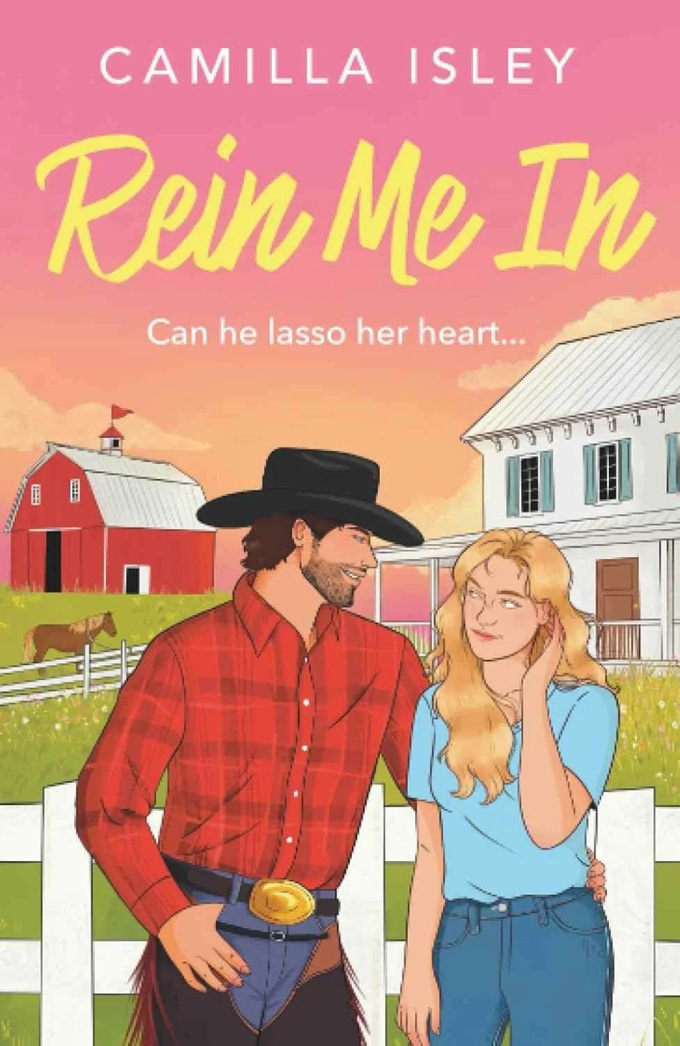 Cover graphic for the cowboy romance Rein Me In
