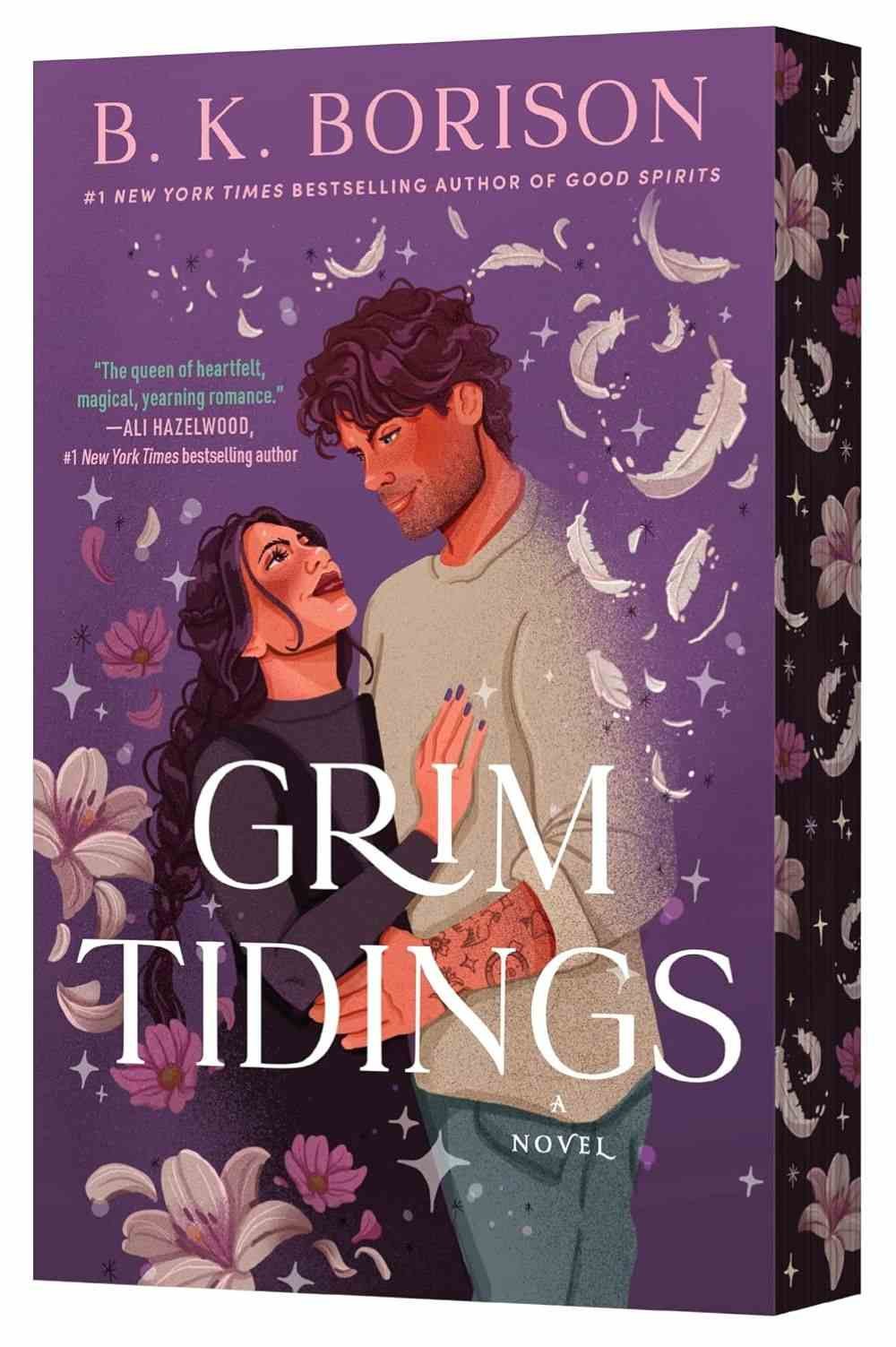 Cover graphic for the fall romantasy Grim Tidings by B.K. Borison